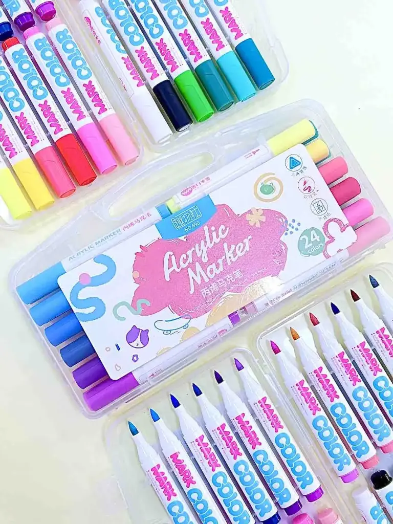 MARCADOR ACRILICO PUNTA PINCEL 24 COLORES