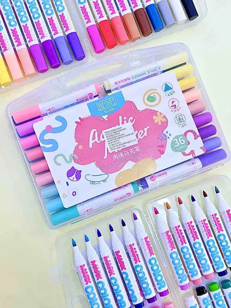 MARCADOR ACRILICO PUNTA PINCEL 36 COLORES