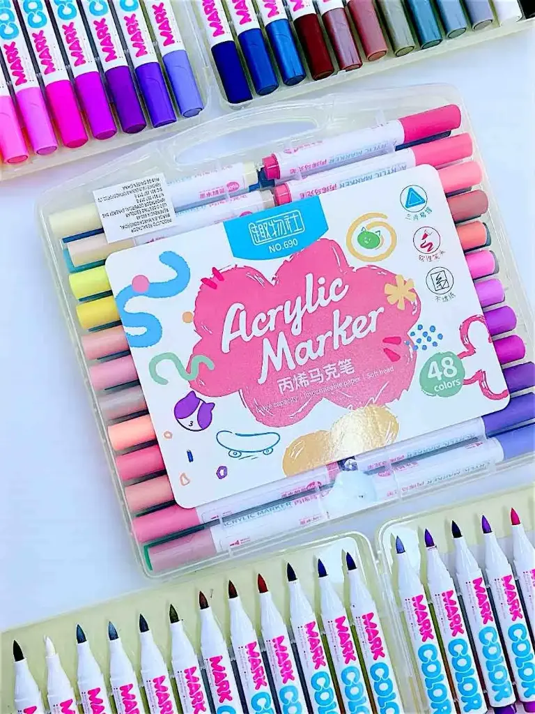 MARCADOR ACRILICO PUNTA PINCEL 48 COLORES