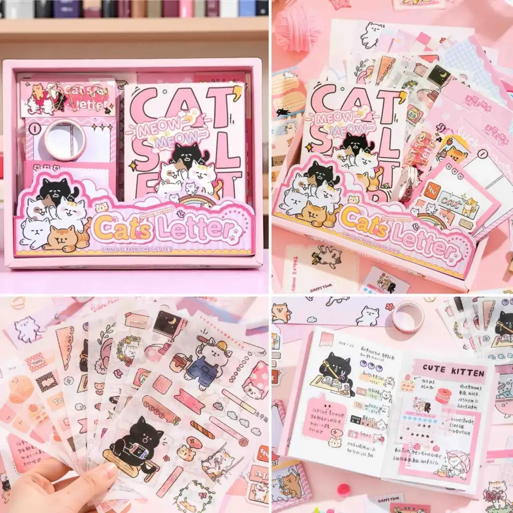 KIT SCRAPBOOKING GATOS X2