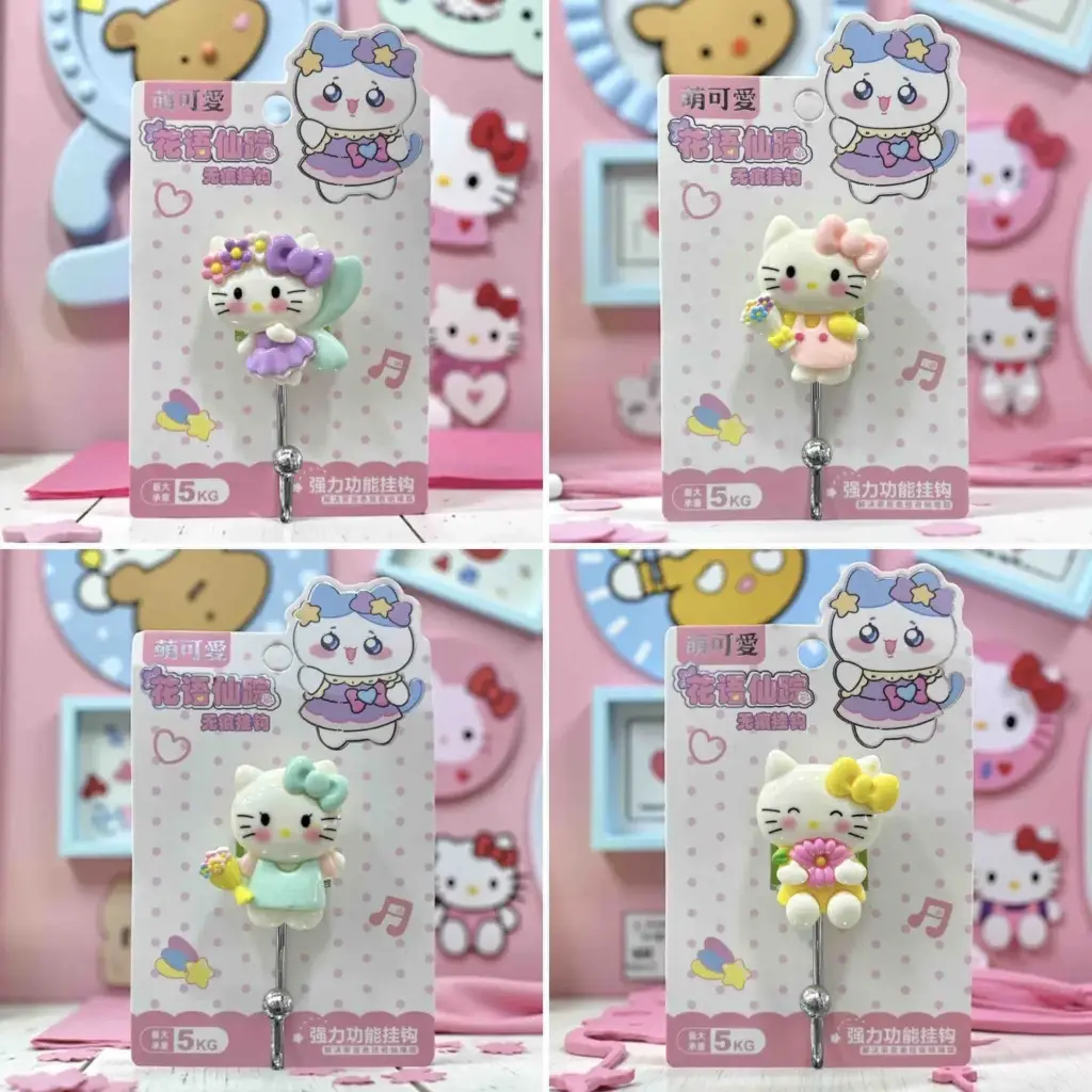 GANCHOS PARA COLGAR KITTY X6