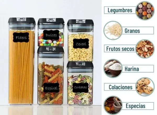 SET RECIPIENTES HERMETICOS 5PZ