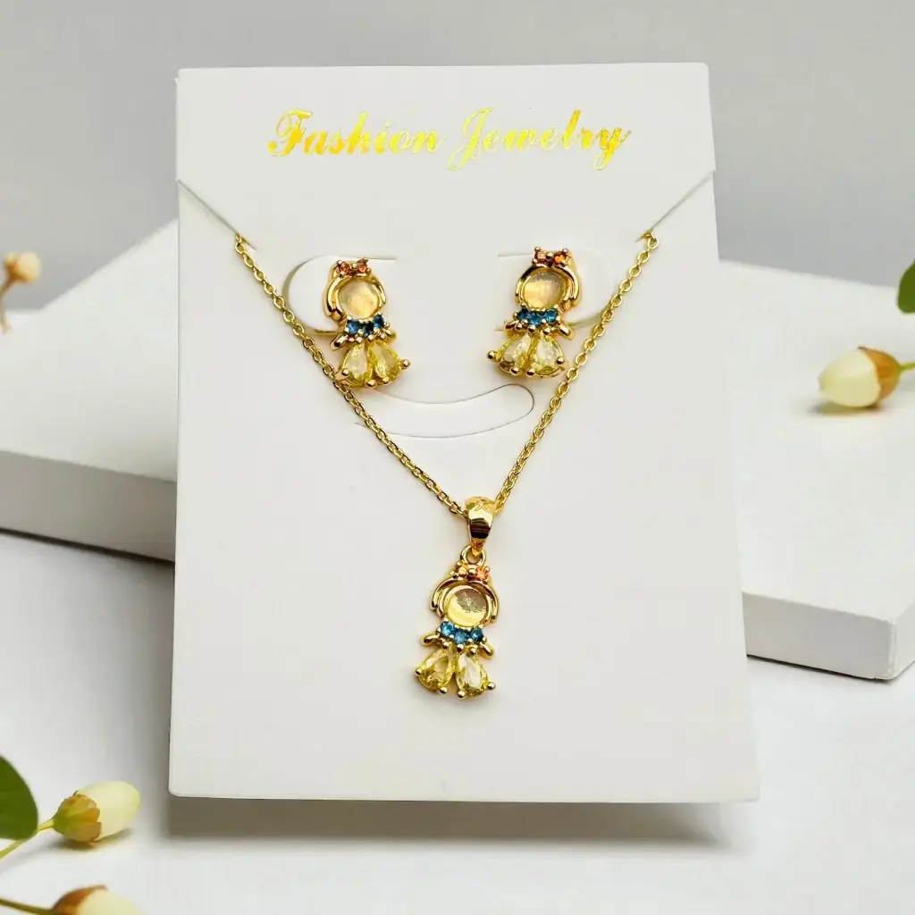 SET COLLAR Y ARETES PRINCESAS