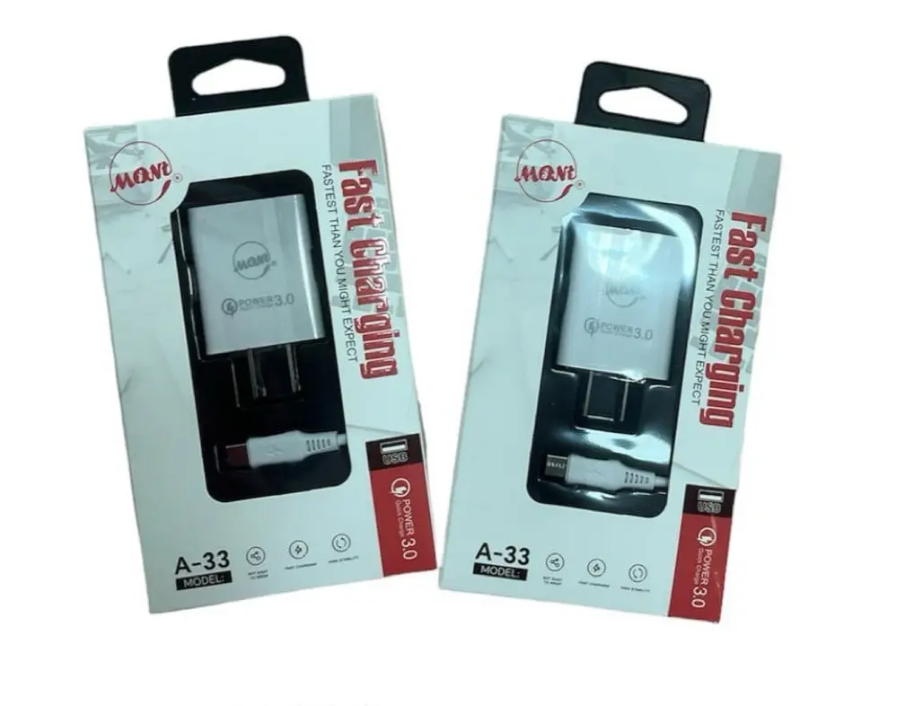 CARGADOR A33 3AMP CARGA RAPIDA TIPO-C