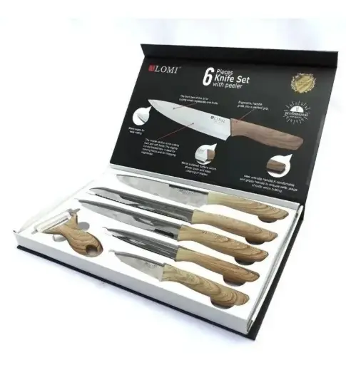 SET DE CUCHILLOS MADERA