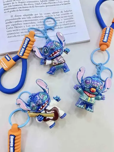 LLAVEROS CROMADO STITCH X3