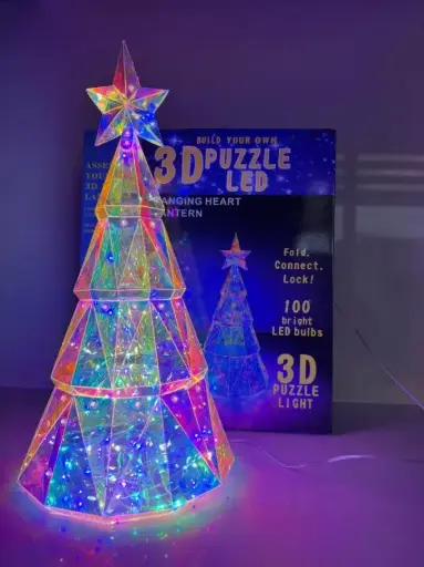 LAMPARA NAVIDEÑA PUZZLE 3D