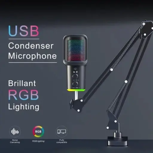 MICROFONO CONDENSADOR RGB SU9