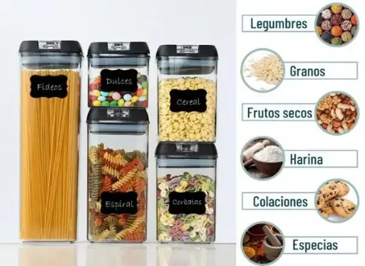 SET RECIPIENTES HERMETICOS 5PZ
