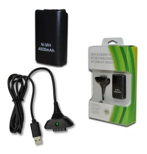 KIT CARGA Y JUEGA XBOX 360