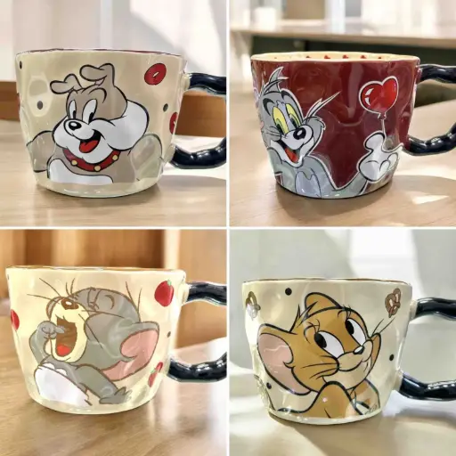 MUG TAZA TOM Y JERRY X4