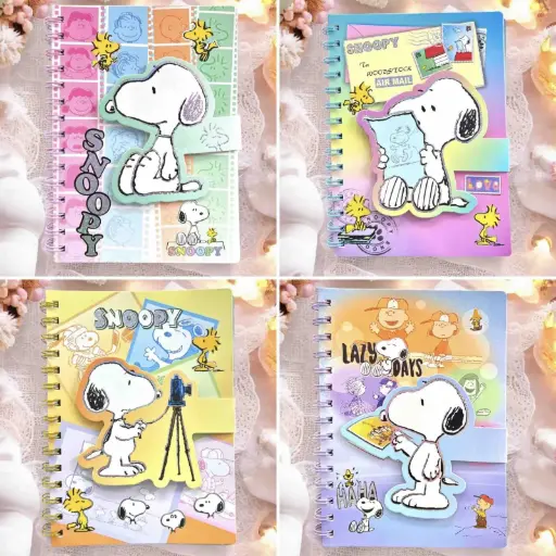 CUADERNO SNOOPY VELCRO X4