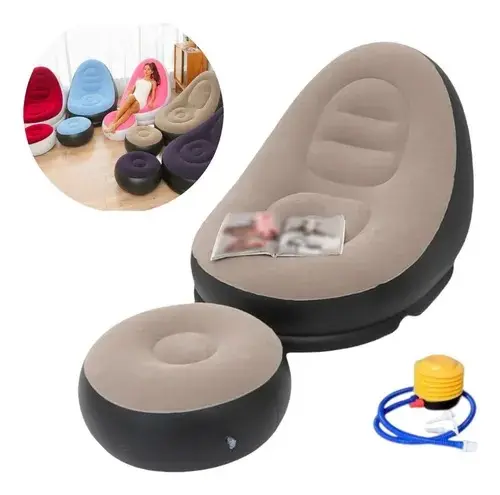SILLA INFLABLE CON PUFF
